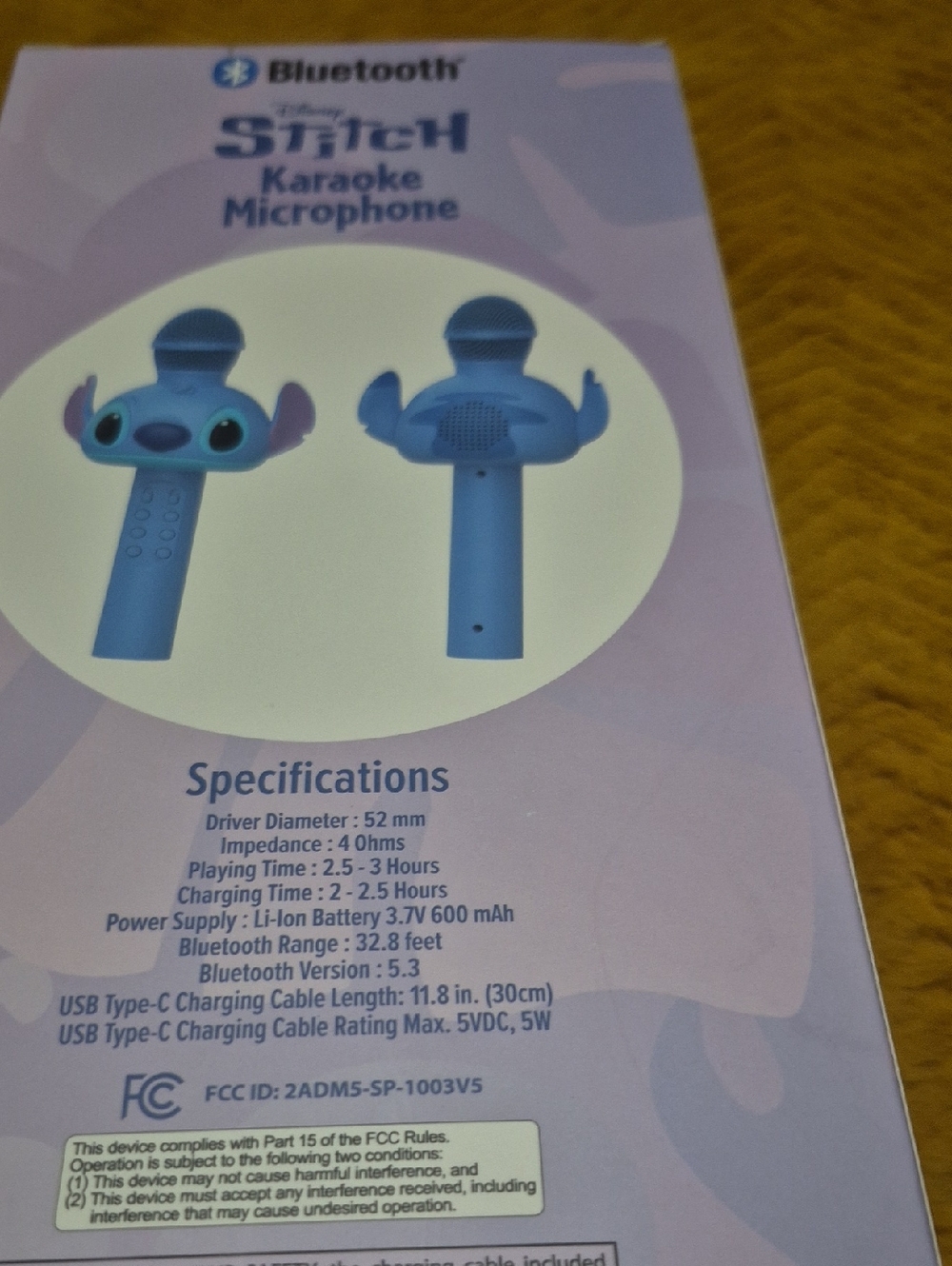 Disney Stitch Karaoke Microphone - Light Blue - Picture 3 of 3